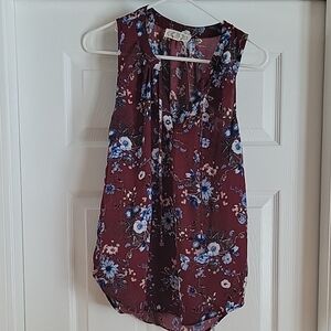 Floral Sleeveless Blouse